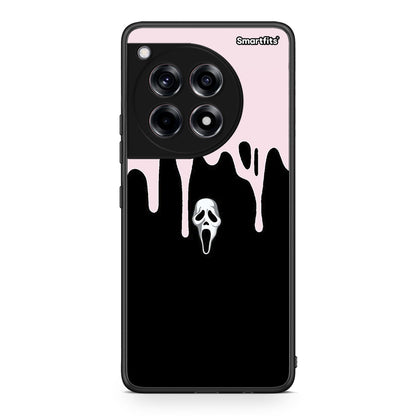 OnePlus 12 Melting Halloween Mask Θήκη από τη Smartfits με σχέδιο στο πίσω μέρος και μαύρο περίβλημα | Smartphone case with colorful back and black bezels by Smartfits