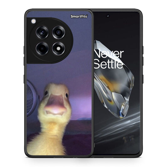 Θήκη OnePlus 12 Meme Duck από τη Smartfits με σχέδιο στο πίσω μέρος και μαύρο περίβλημα | OnePlus 12 Meme Duck case with colorful back and black bezels