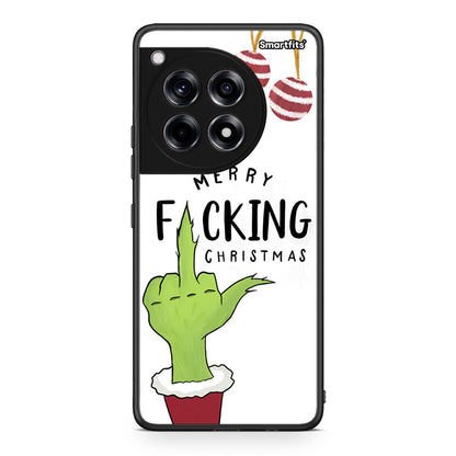 OnePlus 12 Merry F Xmas θήκη από τη Smartfits με σχέδιο στο πίσω μέρος και μαύρο περίβλημα | Smartphone case with colorful back and black bezels by Smartfits