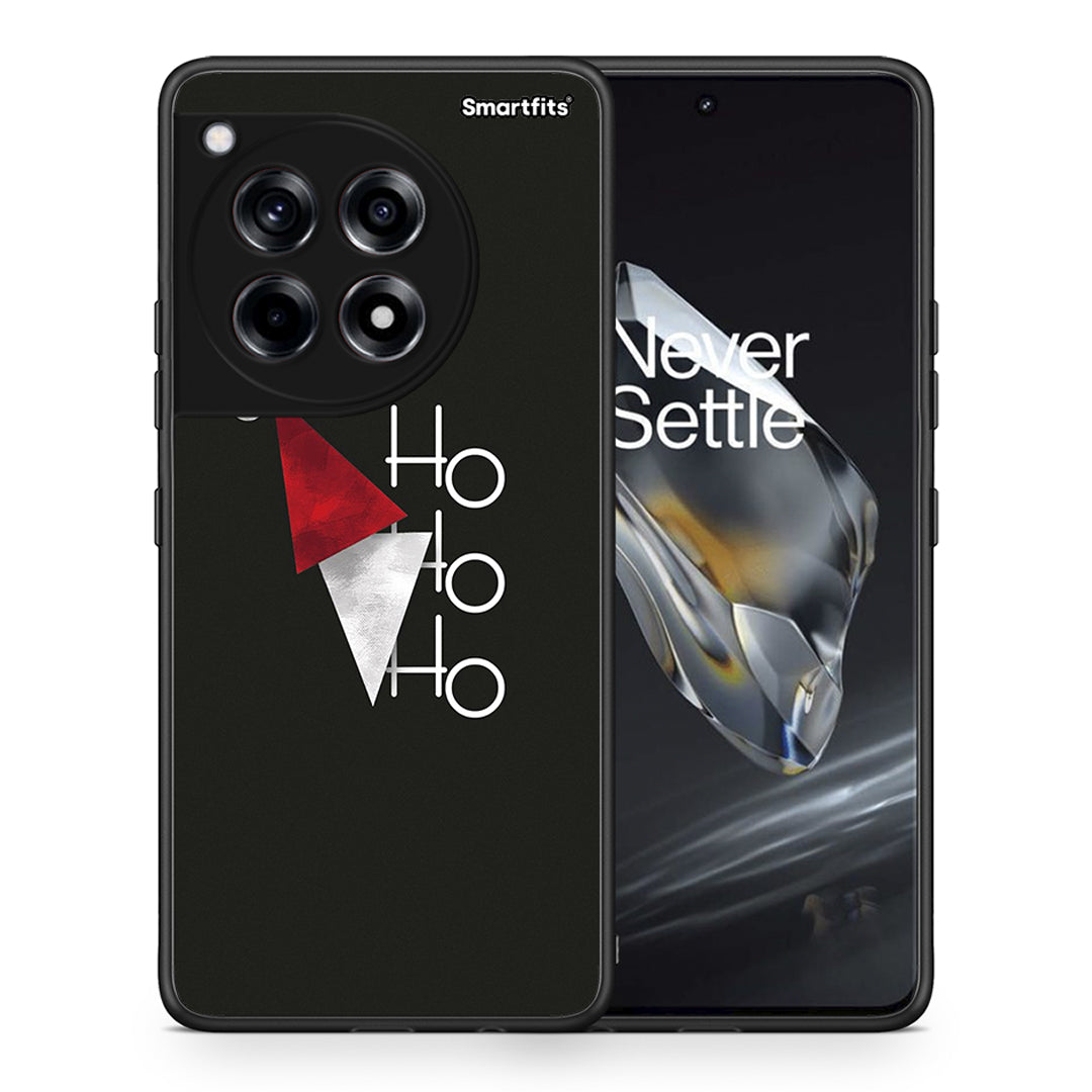 Θήκη OnePlus 12 Minimal Christmas από τη Smartfits με σχέδιο στο πίσω μέρος και μαύρο περίβλημα | OnePlus 12 Minimal Christmas case with colorful back and black bezels