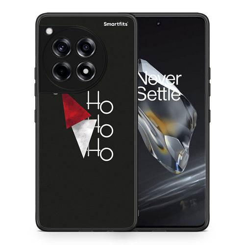 Θήκη OnePlus 12 Minimal Christmas από τη Smartfits με σχέδιο στο πίσω μέρος και μαύρο περίβλημα | OnePlus 12 Minimal Christmas case with colorful back and black bezels