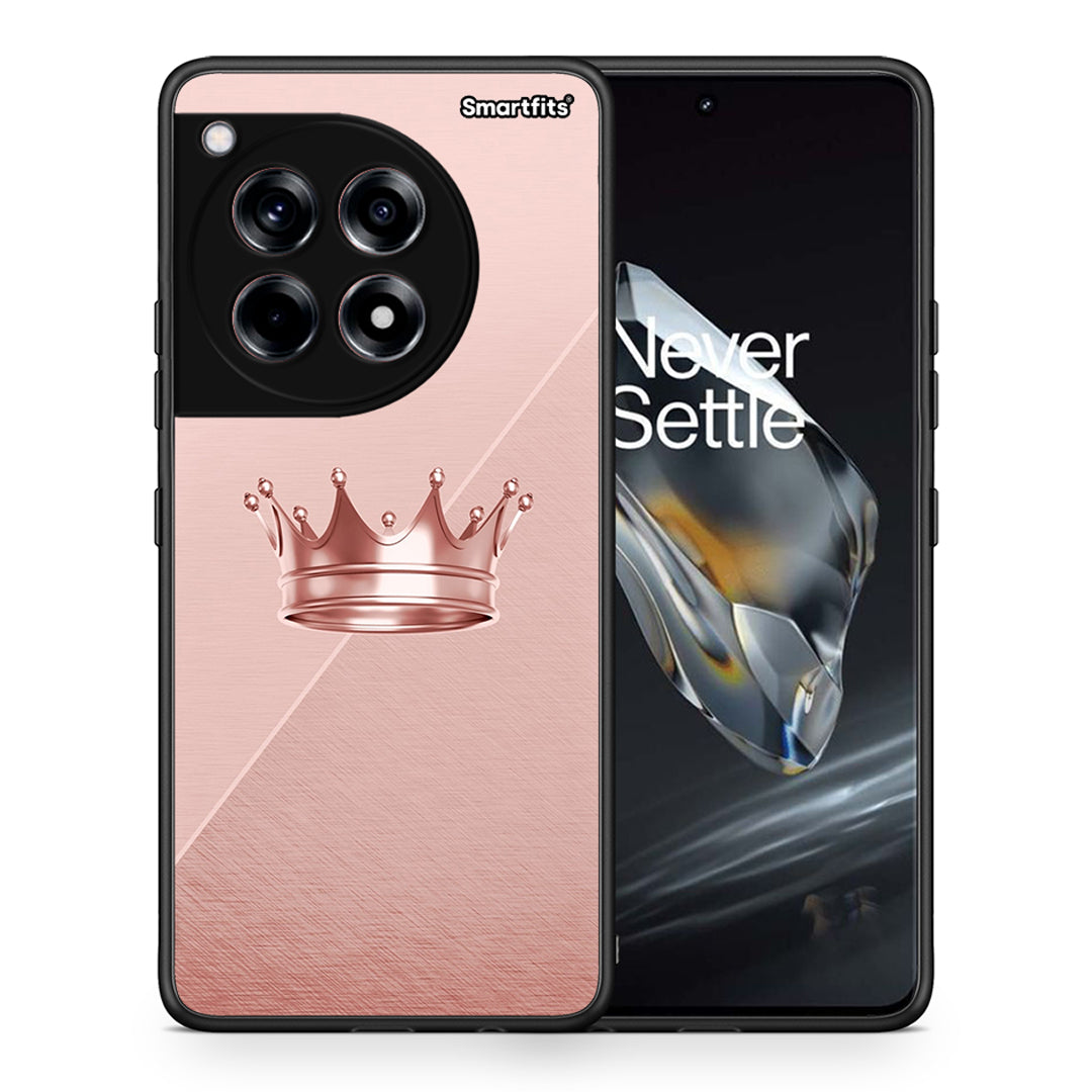 Θήκη OnePlus 12 Crown Minimal από τη Smartfits με σχέδιο στο πίσω μέρος και μαύρο περίβλημα | OnePlus 12 Crown Minimal case with colorful back and black bezels