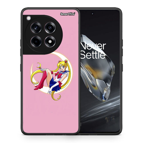 Θήκη OnePlus 12 Moon Girl από τη Smartfits με σχέδιο στο πίσω μέρος και μαύρο περίβλημα | OnePlus 12 Moon Girl case with colorful back and black bezels