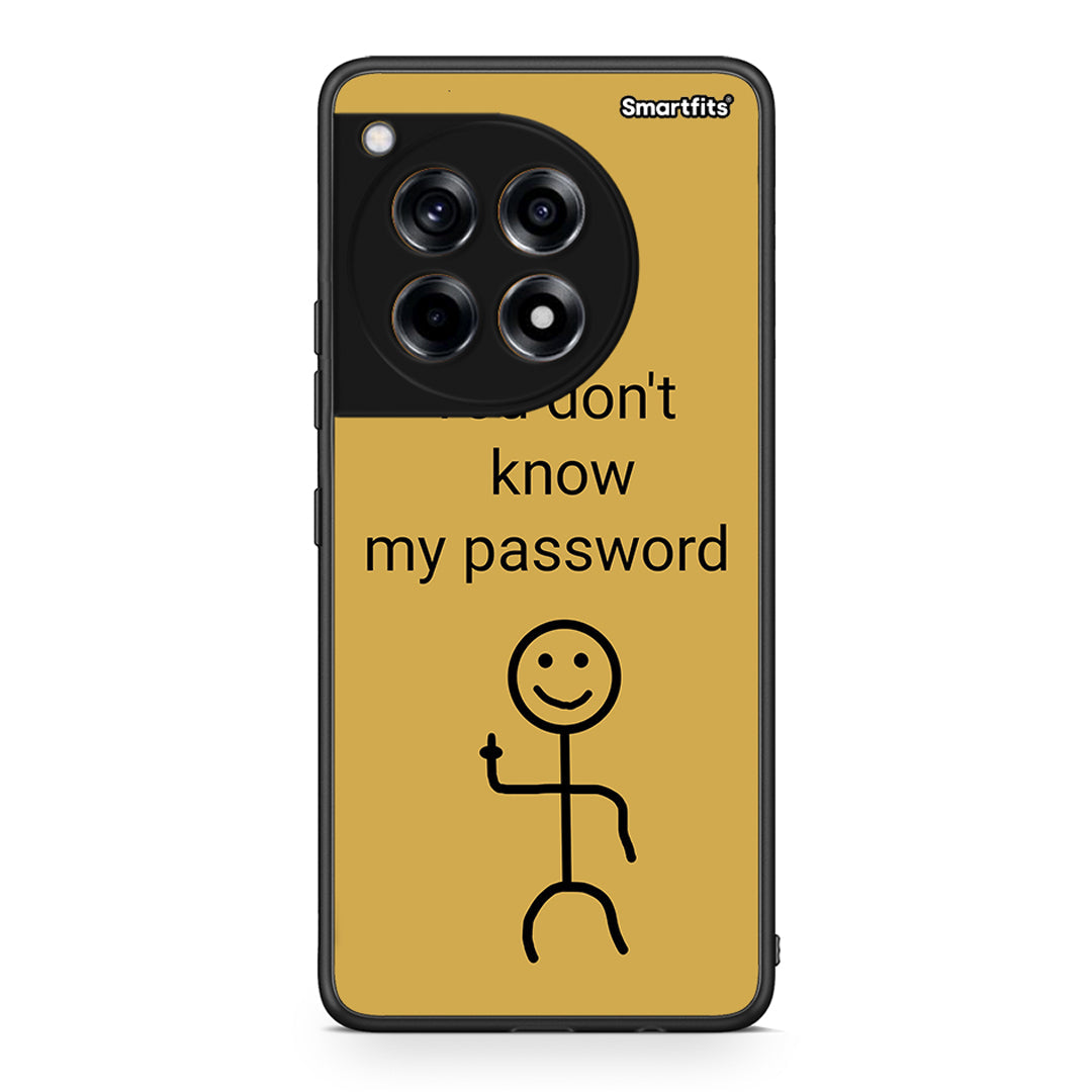 OnePlus 12 My Password Θήκη από τη Smartfits με σχέδιο στο πίσω μέρος και μαύρο περίβλημα | Smartphone case with colorful back and black bezels by Smartfits