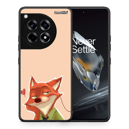 Θήκη OnePlus 12 Nick Wilde And Judy Hopps Love 1 από τη Smartfits με σχέδιο στο πίσω μέρος και μαύρο περίβλημα | OnePlus 12 Nick Wilde And Judy Hopps Love 1 case with colorful back and black bezels