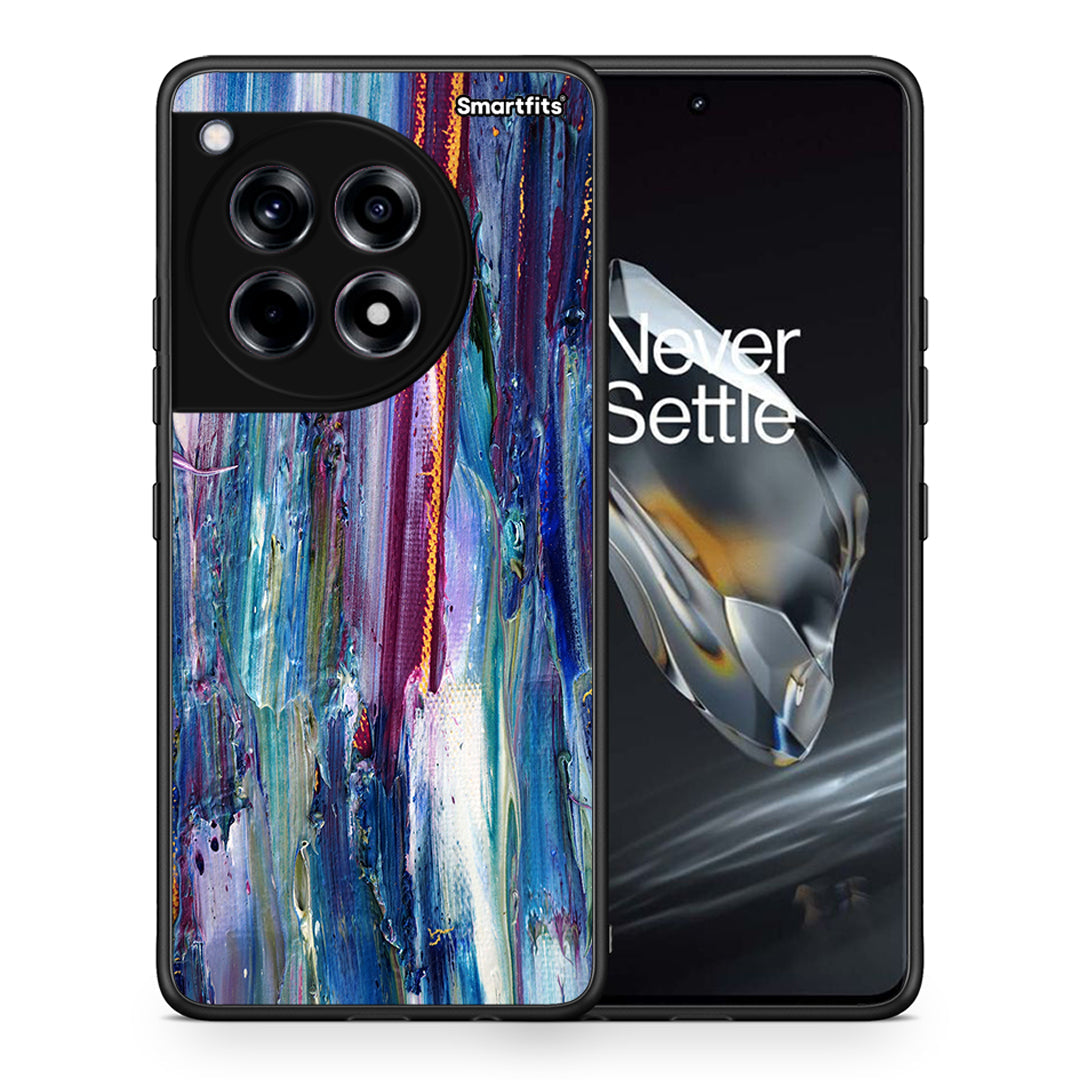 Θήκη OnePlus 12 Winter Paint από τη Smartfits με σχέδιο στο πίσω μέρος και μαύρο περίβλημα | OnePlus 12 Winter Paint case with colorful back and black bezels