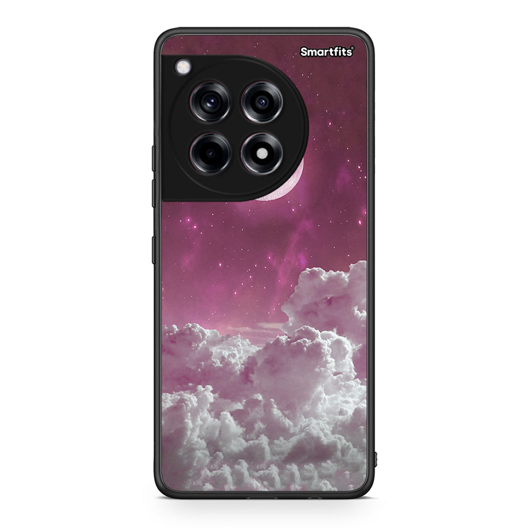 OnePlus 12 Pink Moon Θήκη από τη Smartfits με σχέδιο στο πίσω μέρος και μαύρο περίβλημα | Smartphone case with colorful back and black bezels by Smartfits