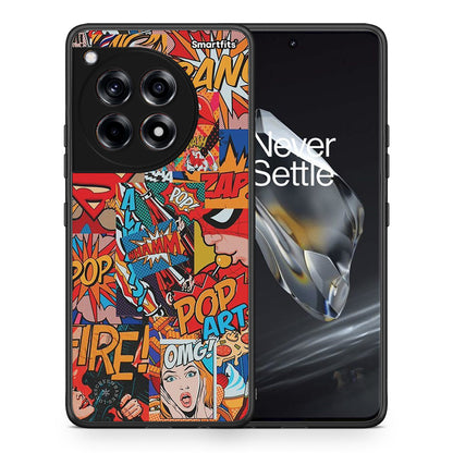 Θήκη OnePlus 12 PopArt OMG από τη Smartfits με σχέδιο στο πίσω μέρος και μαύρο περίβλημα | OnePlus 12 PopArt OMG case with colorful back and black bezels