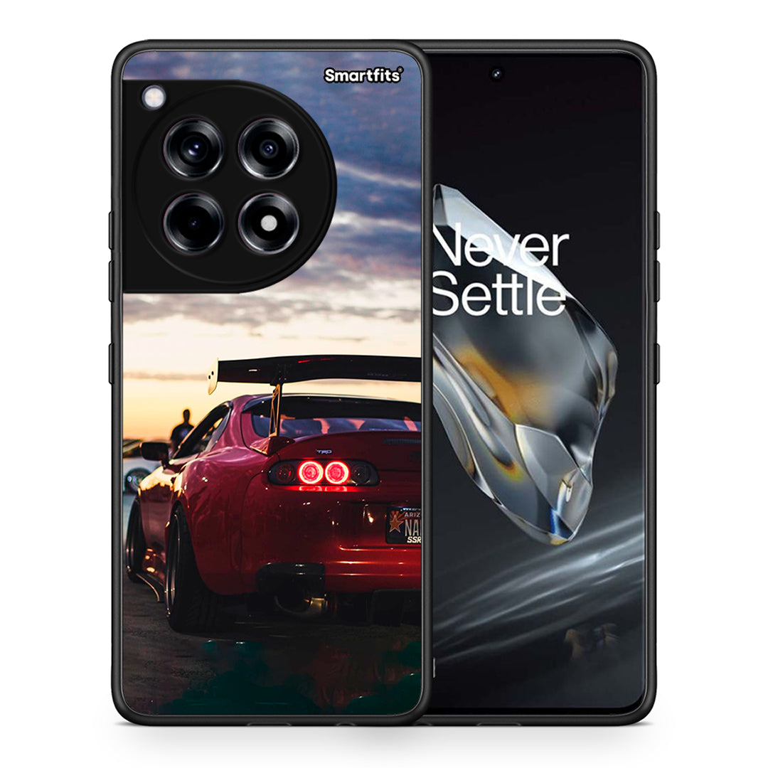 Θήκη OnePlus 12 Racing Supra από τη Smartfits με σχέδιο στο πίσω μέρος και μαύρο περίβλημα | OnePlus 12 Racing Supra case with colorful back and black bezels