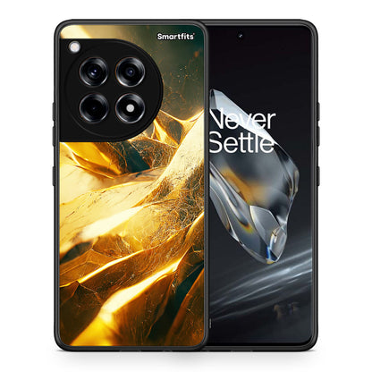 Θήκη OnePlus 12 Real Gold από τη Smartfits με σχέδιο στο πίσω μέρος και μαύρο περίβλημα | OnePlus 12 Real Gold case with colorful back and black bezels
