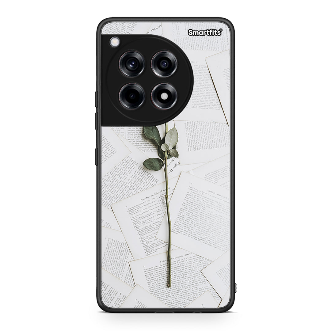 OnePlus 12 Red Rose θήκη από τη Smartfits με σχέδιο στο πίσω μέρος και μαύρο περίβλημα | Smartphone case with colorful back and black bezels by Smartfits