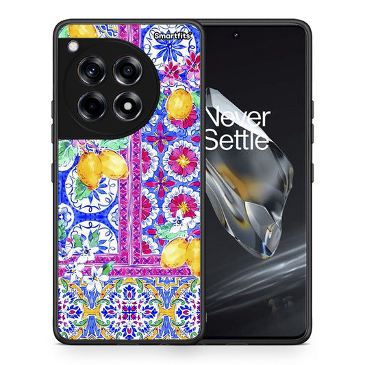 Θήκη OnePlus 12 Retro Spring από τη Smartfits με σχέδιο στο πίσω μέρος και μαύρο περίβλημα | OnePlus 12 Retro Spring case with colorful back and black bezels