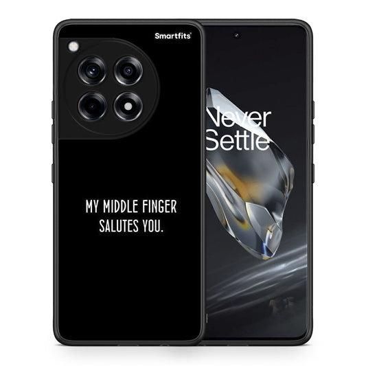 Θήκη OnePlus 12 Salute από τη Smartfits με σχέδιο στο πίσω μέρος και μαύρο περίβλημα | OnePlus 12 Salute case with colorful back and black bezels