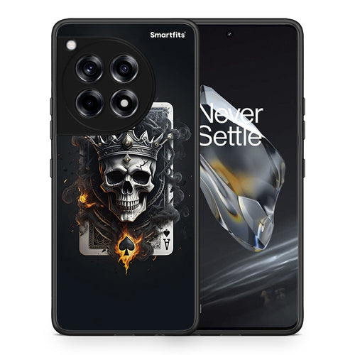 Θήκη OnePlus 12 Skull King Ace από τη Smartfits με σχέδιο στο πίσω μέρος και μαύρο περίβλημα | OnePlus 12 Skull King Ace case with colorful back and black bezels