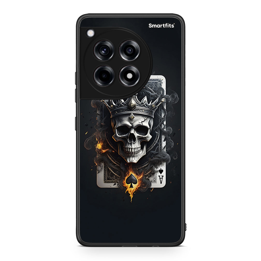 OnePlus 12 Skull King Ace θήκη από τη Smartfits με σχέδιο στο πίσω μέρος και μαύρο περίβλημα | Smartphone case with colorful back and black bezels by Smartfits