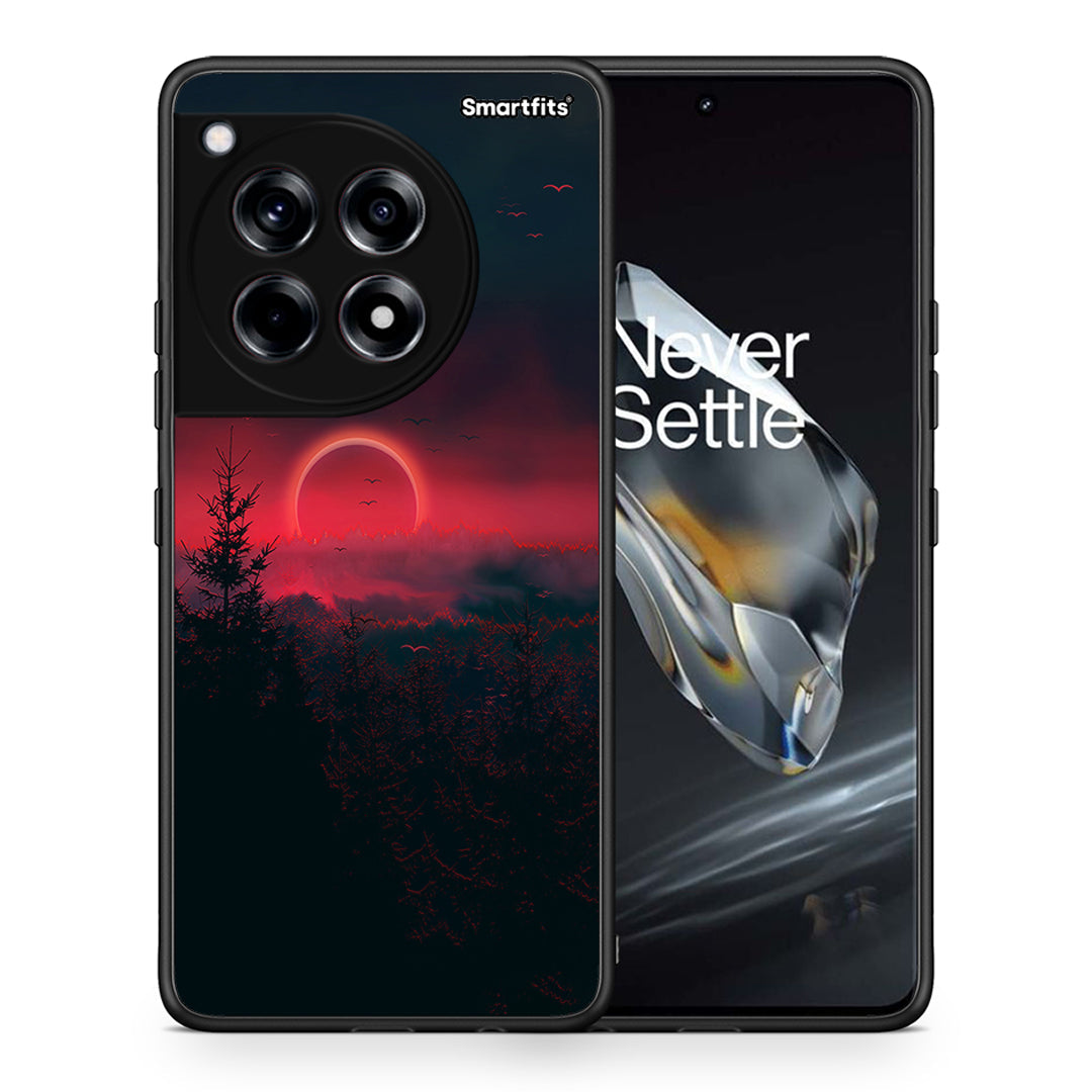 Θήκη OnePlus 12 Sunset Tropic από τη Smartfits με σχέδιο στο πίσω μέρος και μαύρο περίβλημα | OnePlus 12 Sunset Tropic case with colorful back and black bezels