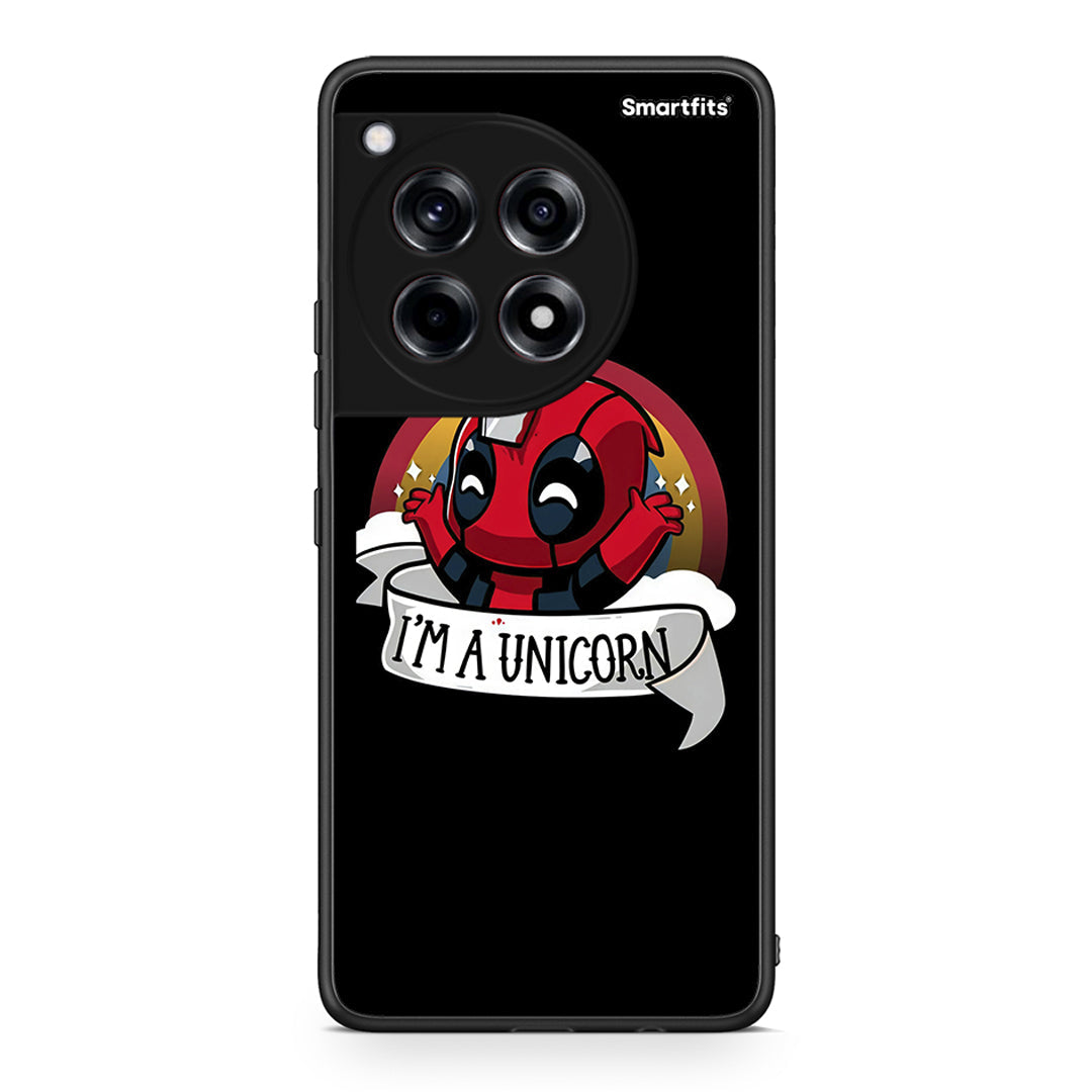 OnePlus 12 Unicorn Deadpool θήκη από τη Smartfits με σχέδιο στο πίσω μέρος και μαύρο περίβλημα | Smartphone case with colorful back and black bezels by Smartfits