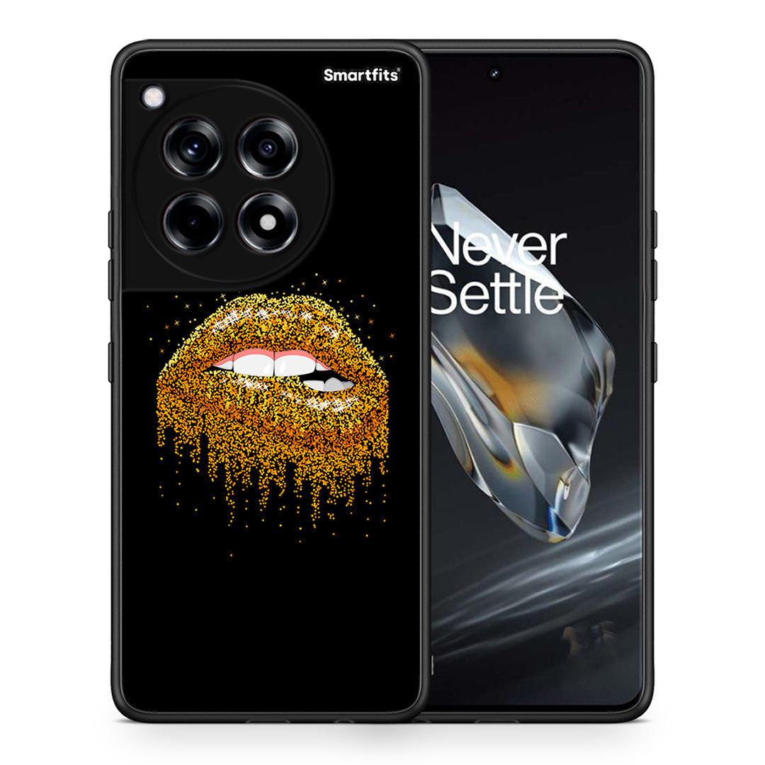 Θήκη OnePlus 12 Golden Valentine από τη Smartfits με σχέδιο στο πίσω μέρος και μαύρο περίβλημα | OnePlus 12 Golden Valentine case with colorful back and black bezels