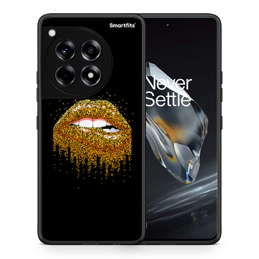 Θήκη OnePlus 12 Golden Valentine από τη Smartfits με σχέδιο στο πίσω μέρος και μαύρο περίβλημα | OnePlus 12 Golden Valentine case with colorful back and black bezels