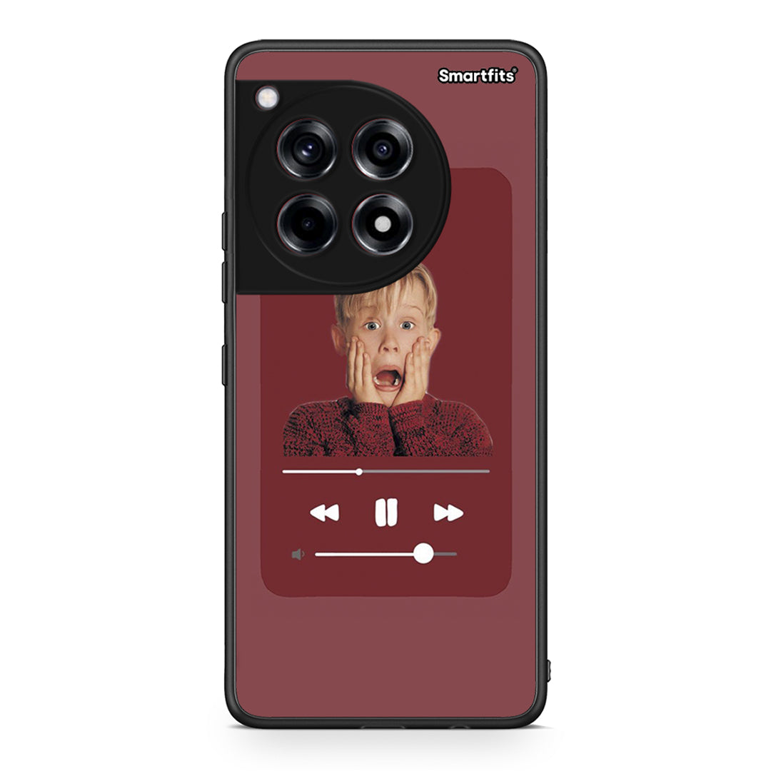 OnePlus 12 Xmas Alone Music θήκη από τη Smartfits με σχέδιο στο πίσω μέρος και μαύρο περίβλημα | Smartphone case with colorful back and black bezels by Smartfits