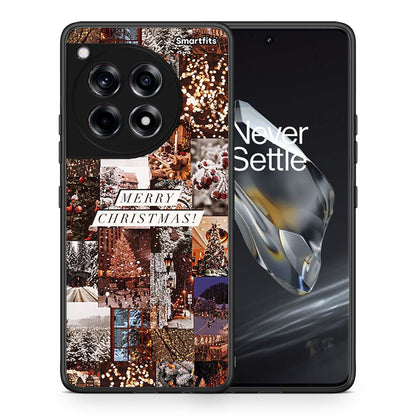Θήκη OnePlus 12 Xmas Collage από τη Smartfits με σχέδιο στο πίσω μέρος και μαύρο περίβλημα | OnePlus 12 Xmas Collage case with colorful back and black bezels