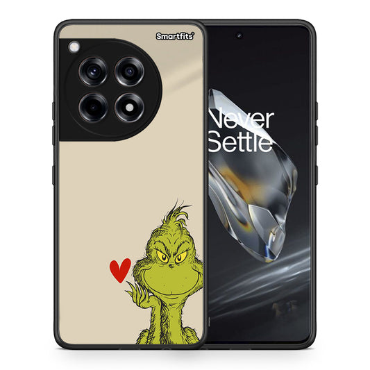 Θήκη OnePlus 12 Xmas Grinch από τη Smartfits με σχέδιο στο πίσω μέρος και μαύρο περίβλημα | OnePlus 12 Xmas Grinch case with colorful back and black bezels