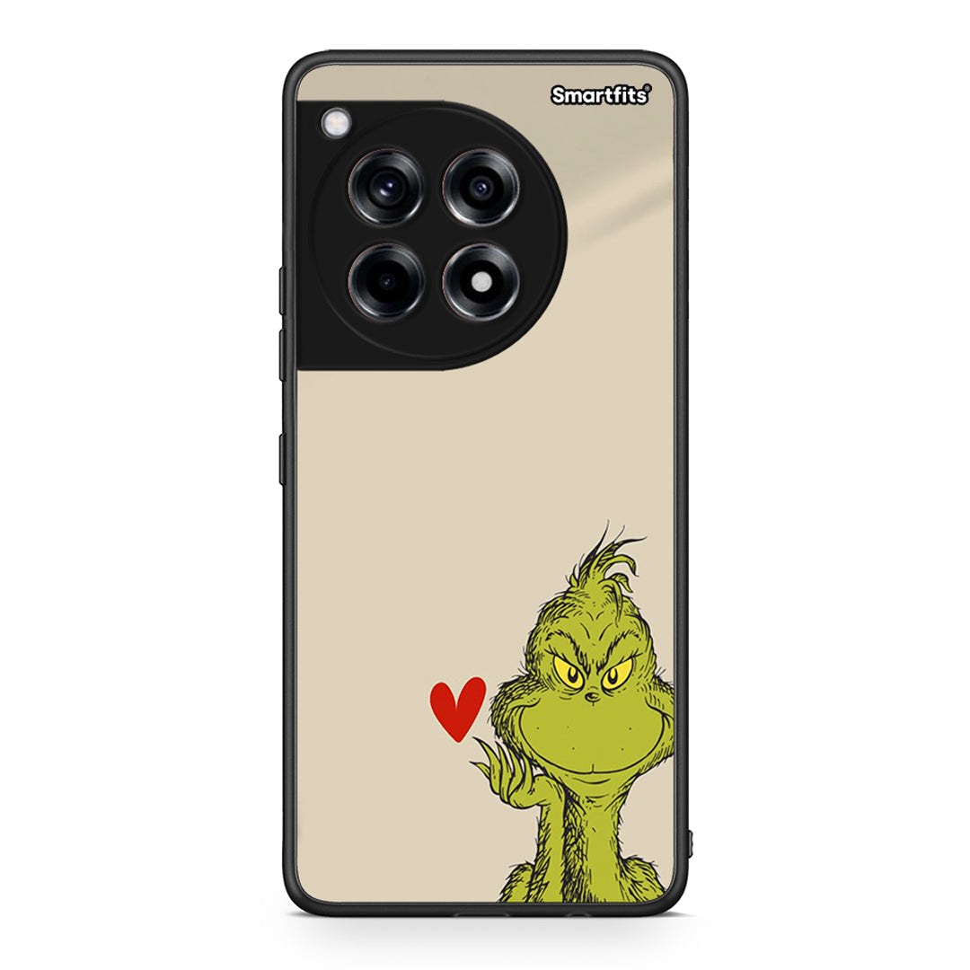 OnePlus 12 Xmas Grinch θήκη από τη Smartfits με σχέδιο στο πίσω μέρος και μαύρο περίβλημα | Smartphone case with colorful back and black bezels by Smartfits