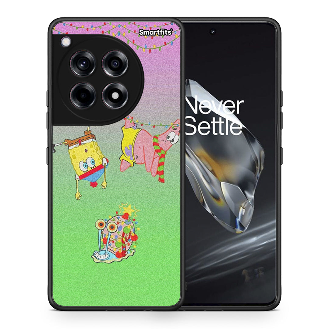 Θήκη OnePlus 12 Xmas Lights από τη Smartfits με σχέδιο στο πίσω μέρος και μαύρο περίβλημα | OnePlus 12 Xmas Lights case with colorful back and black bezels