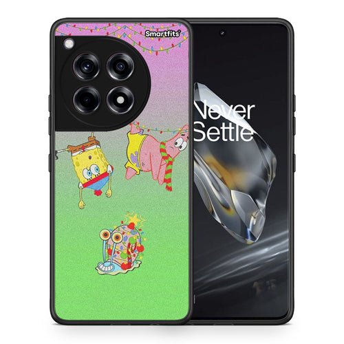 Θήκη OnePlus 12 Xmas Lights από τη Smartfits με σχέδιο στο πίσω μέρος και μαύρο περίβλημα | OnePlus 12 Xmas Lights case with colorful back and black bezels