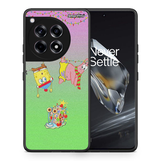 Θήκη OnePlus 12 Xmas Lights από τη Smartfits με σχέδιο στο πίσω μέρος και μαύρο περίβλημα | OnePlus 12 Xmas Lights case with colorful back and black bezels