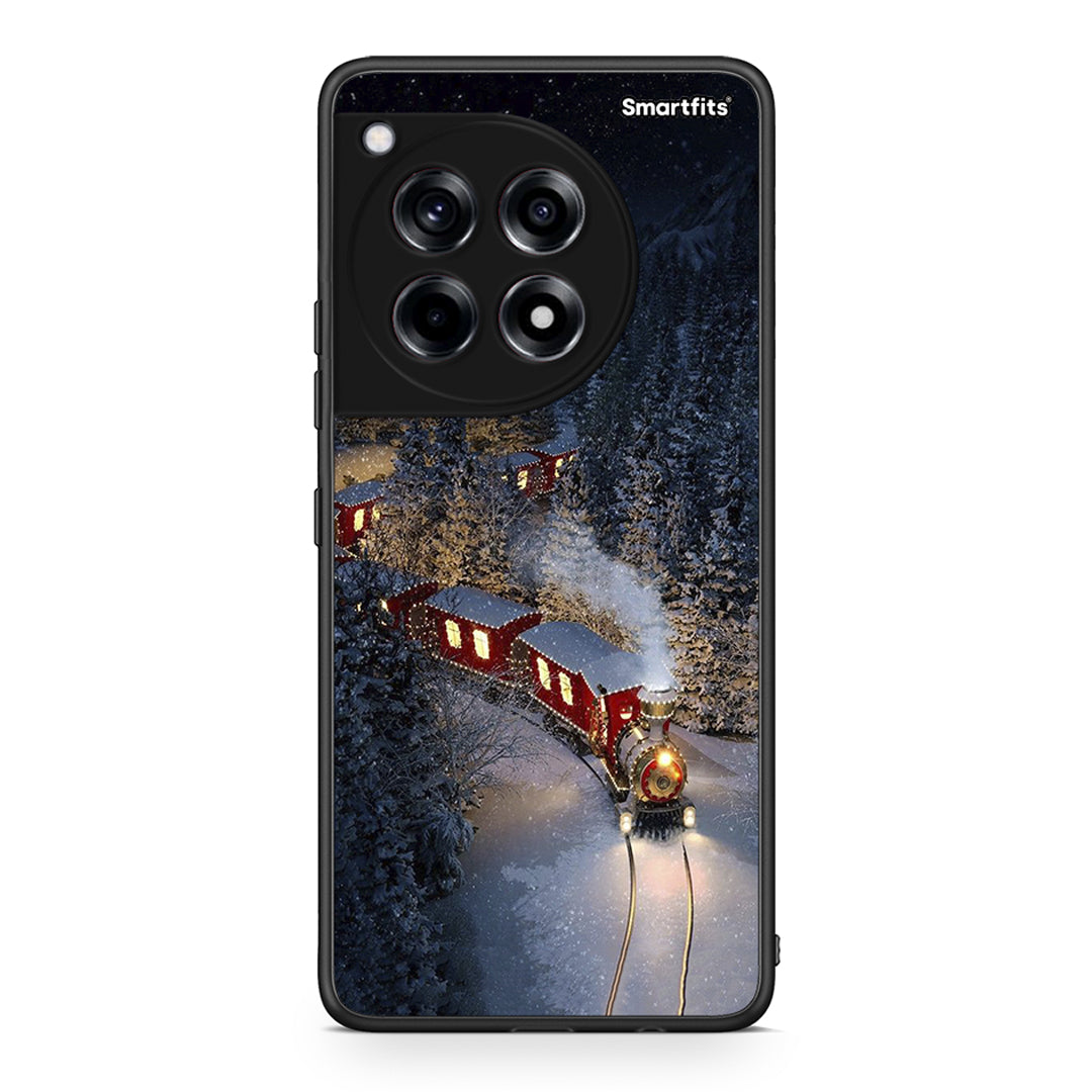 OnePlus 12 Xmas Train θήκη από τη Smartfits με σχέδιο στο πίσω μέρος και μαύρο περίβλημα | Smartphone case with colorful back and black bezels by Smartfits