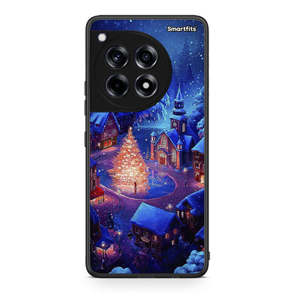 OnePlus 12 Xmas Village θήκη από τη Smartfits με σχέδιο στο πίσω μέρος και μαύρο περίβλημα | Smartphone case with colorful back and black bezels by Smartfits