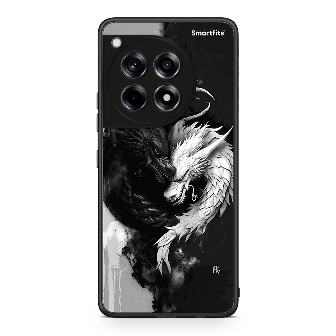 OnePlus 12 Yin Yang Θήκη από τη Smartfits με σχέδιο στο πίσω μέρος και μαύρο περίβλημα | Smartphone case with colorful back and black bezels by Smartfits