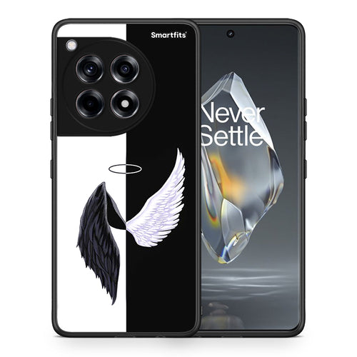 Θήκη OnePlus 12R 5G Angels Demons από τη Smartfits με σχέδιο στο πίσω μέρος και μαύρο περίβλημα | OnePlus 12R 5G Angels Demons case with colorful back and black bezels