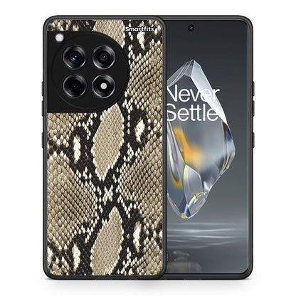Θήκη OnePlus 12R 5G Fashion Snake Animal από τη Smartfits με σχέδιο στο πίσω μέρος και μαύρο περίβλημα | OnePlus 12R 5G Fashion Snake Animal case with colorful back and black bezels