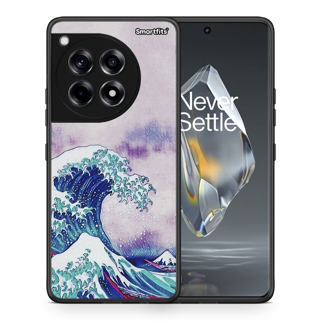 Θήκη OnePlus 12R 5G Blue Waves από τη Smartfits με σχέδιο στο πίσω μέρος και μαύρο περίβλημα | OnePlus 12R 5G Blue Waves case with colorful back and black bezels