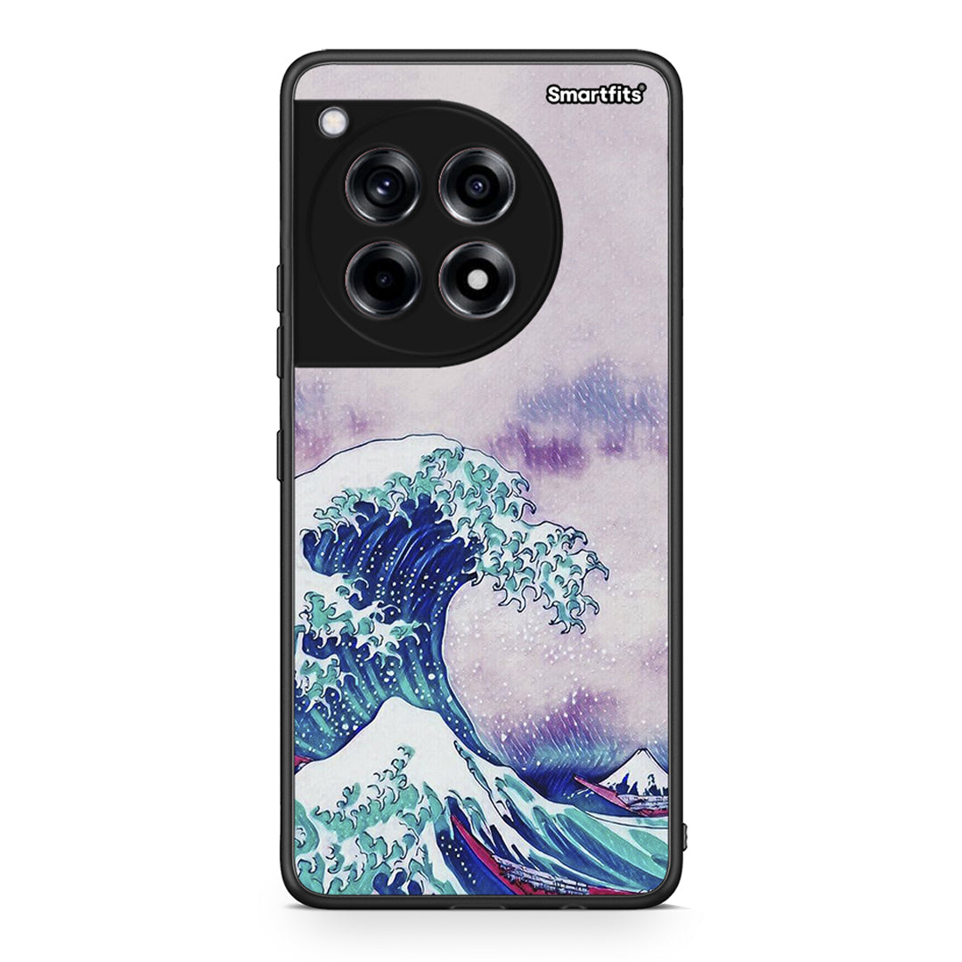 OnePlus 12R 5G Blue Waves θήκη από τη Smartfits με σχέδιο στο πίσω μέρος και μαύρο περίβλημα | Smartphone case with colorful back and black bezels by Smartfits