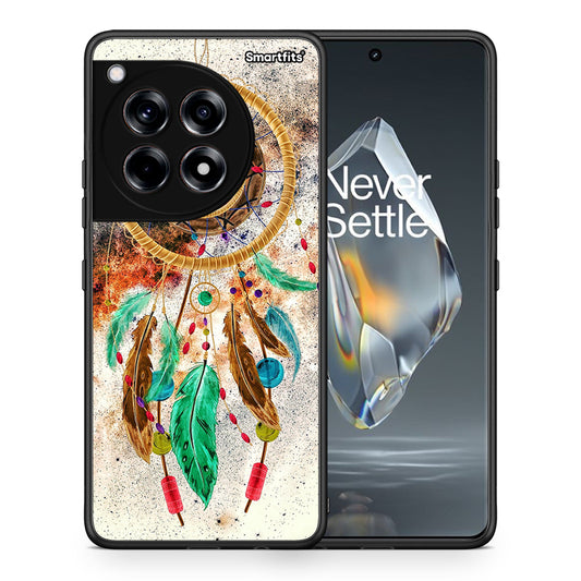 Θήκη OnePlus 12R 5G DreamCatcher Boho από τη Smartfits με σχέδιο στο πίσω μέρος και μαύρο περίβλημα | OnePlus 12R 5G DreamCatcher Boho case with colorful back and black bezels