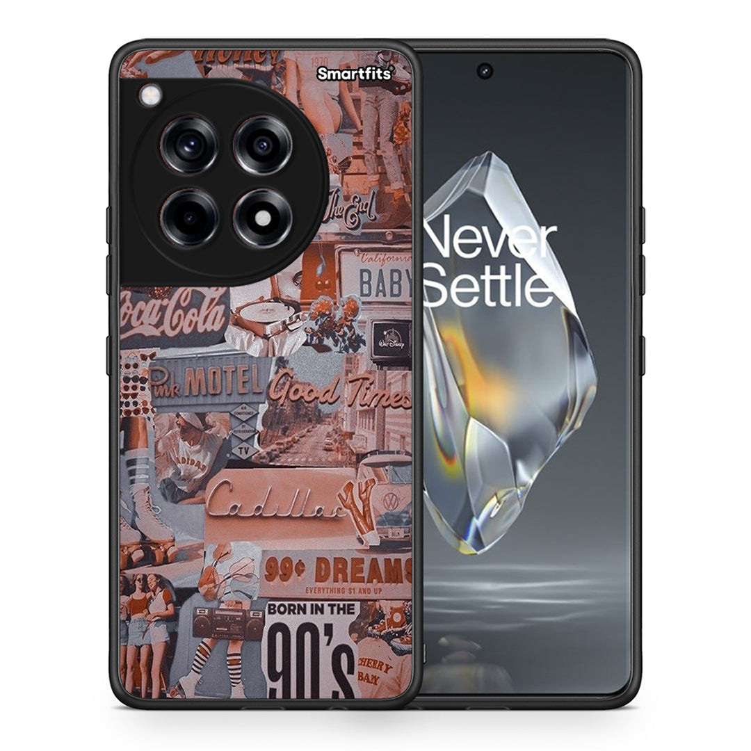 Θήκη OnePlus 12R 5G Born In 90s από τη Smartfits με σχέδιο στο πίσω μέρος και μαύρο περίβλημα | OnePlus 12R 5G Born In 90s case with colorful back and black bezels
