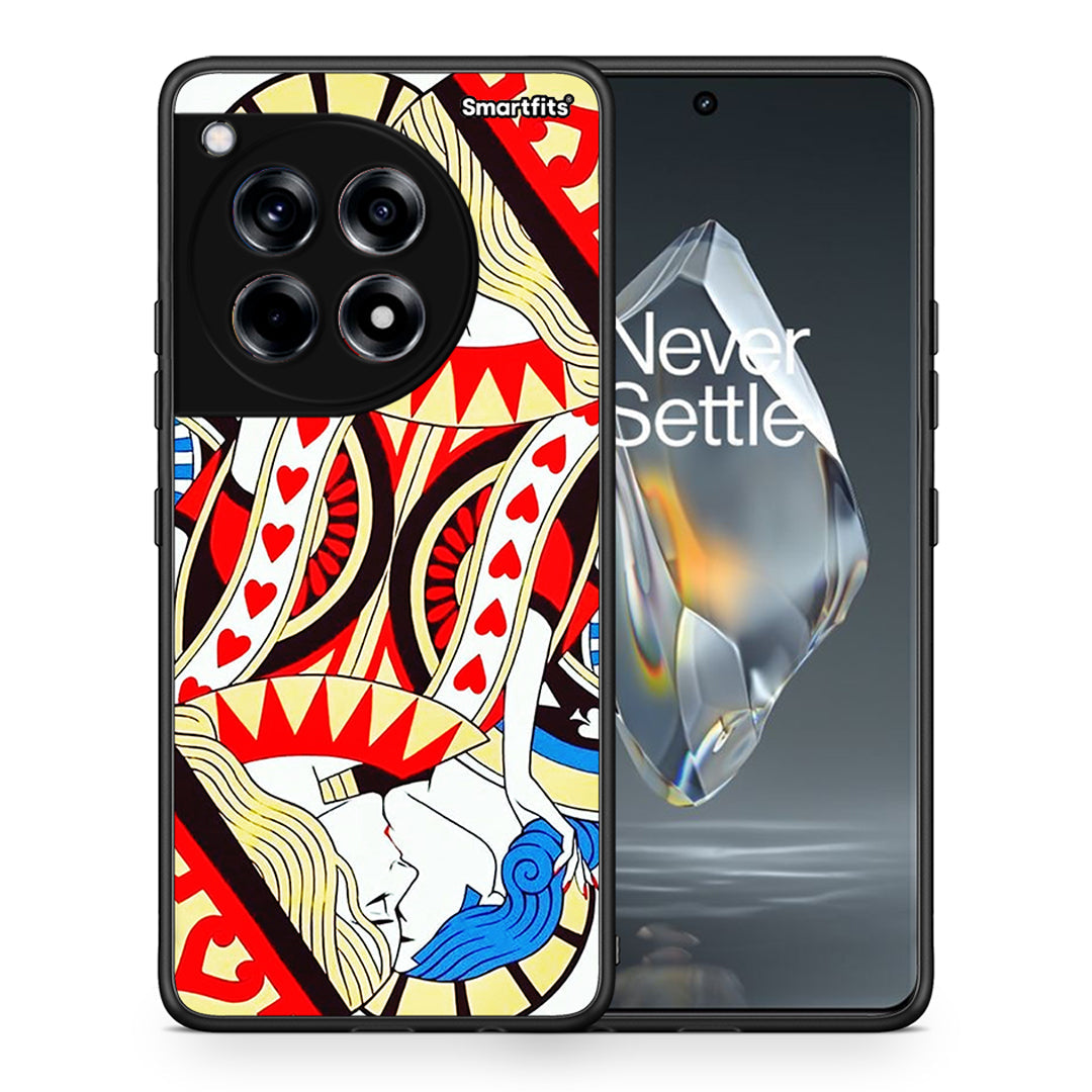 Θήκη OnePlus 12R 5G Card Love από τη Smartfits με σχέδιο στο πίσω μέρος και μαύρο περίβλημα | OnePlus 12R 5G Card Love case with colorful back and black bezels