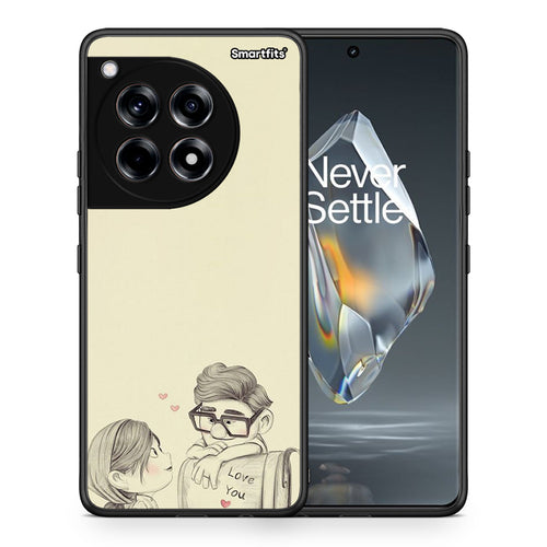 Θήκη OnePlus 12R 5G Carl And Ellie από τη Smartfits με σχέδιο στο πίσω μέρος και μαύρο περίβλημα | OnePlus 12R 5G Carl And Ellie case with colorful back and black bezels