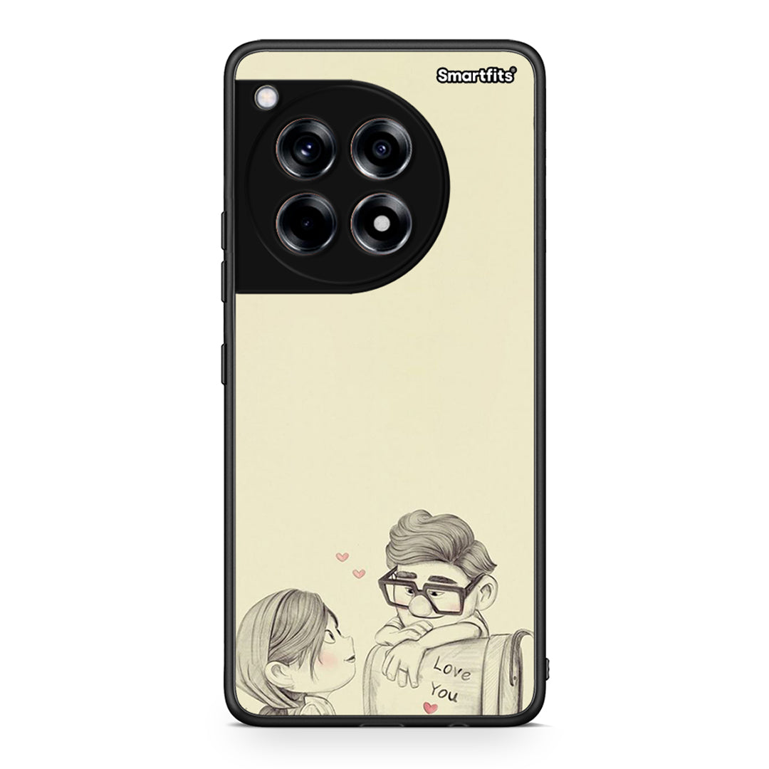 OnePlus 12R 5G Carl And Ellie θήκη από τη Smartfits με σχέδιο στο πίσω μέρος και μαύρο περίβλημα | Smartphone case with colorful back and black bezels by Smartfits