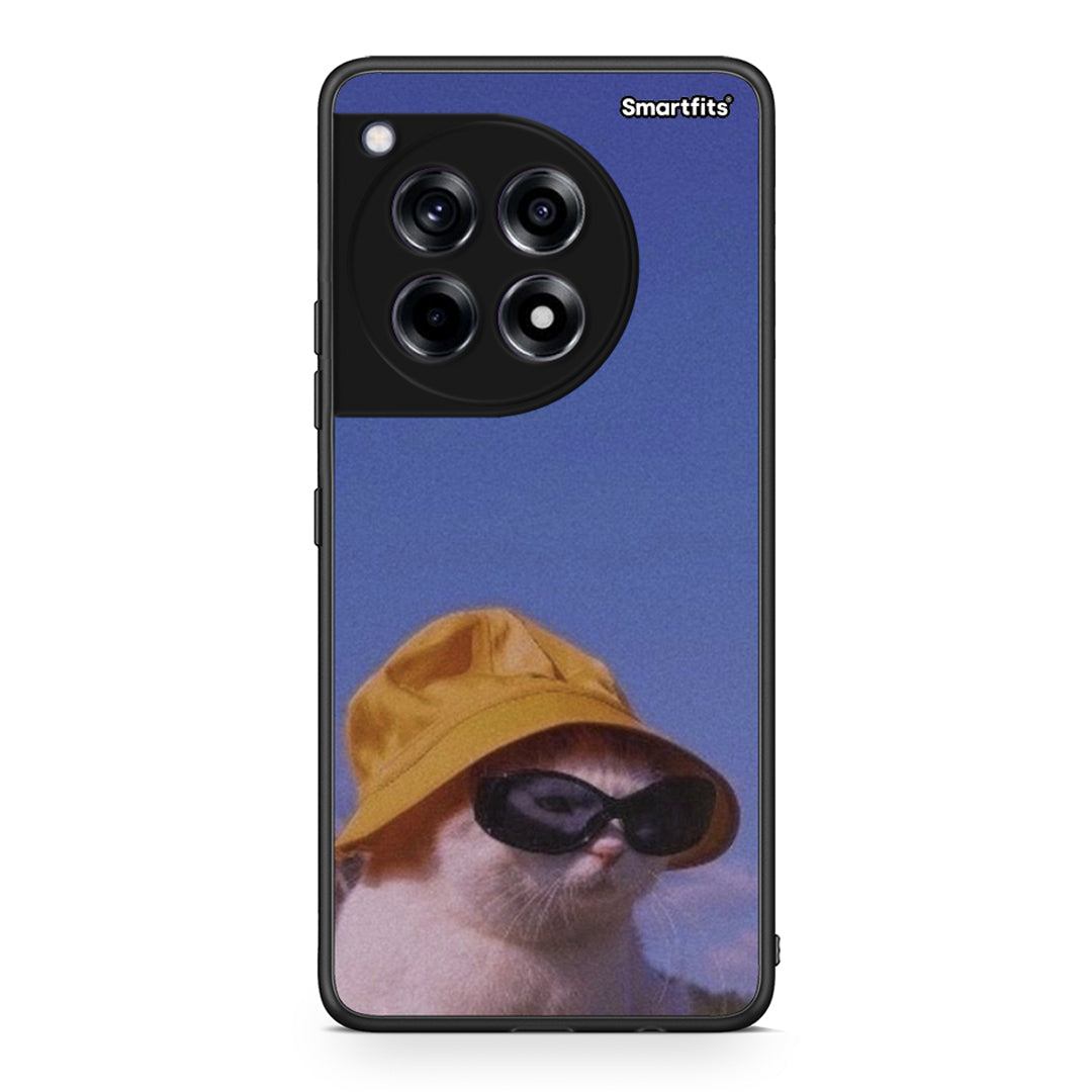 OnePlus 12R 5G Cat Diva θήκη από τη Smartfits με σχέδιο στο πίσω μέρος και μαύρο περίβλημα | Smartphone case with colorful back and black bezels by Smartfits