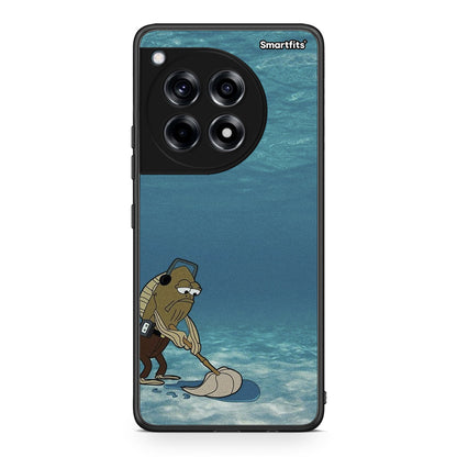 OnePlus 12R 5G Clean The Ocean Θήκη από τη Smartfits με σχέδιο στο πίσω μέρος και μαύρο περίβλημα | Smartphone case with colorful back and black bezels by Smartfits