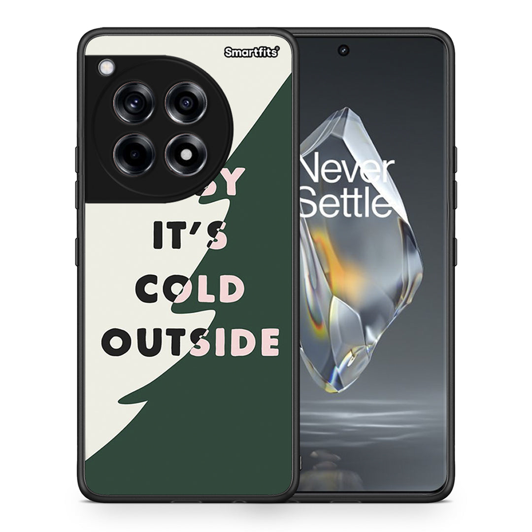 Θήκη OnePlus 12R 5G Cold Outside από τη Smartfits με σχέδιο στο πίσω μέρος και μαύρο περίβλημα | OnePlus 12R 5G Cold Outside case with colorful back and black bezels