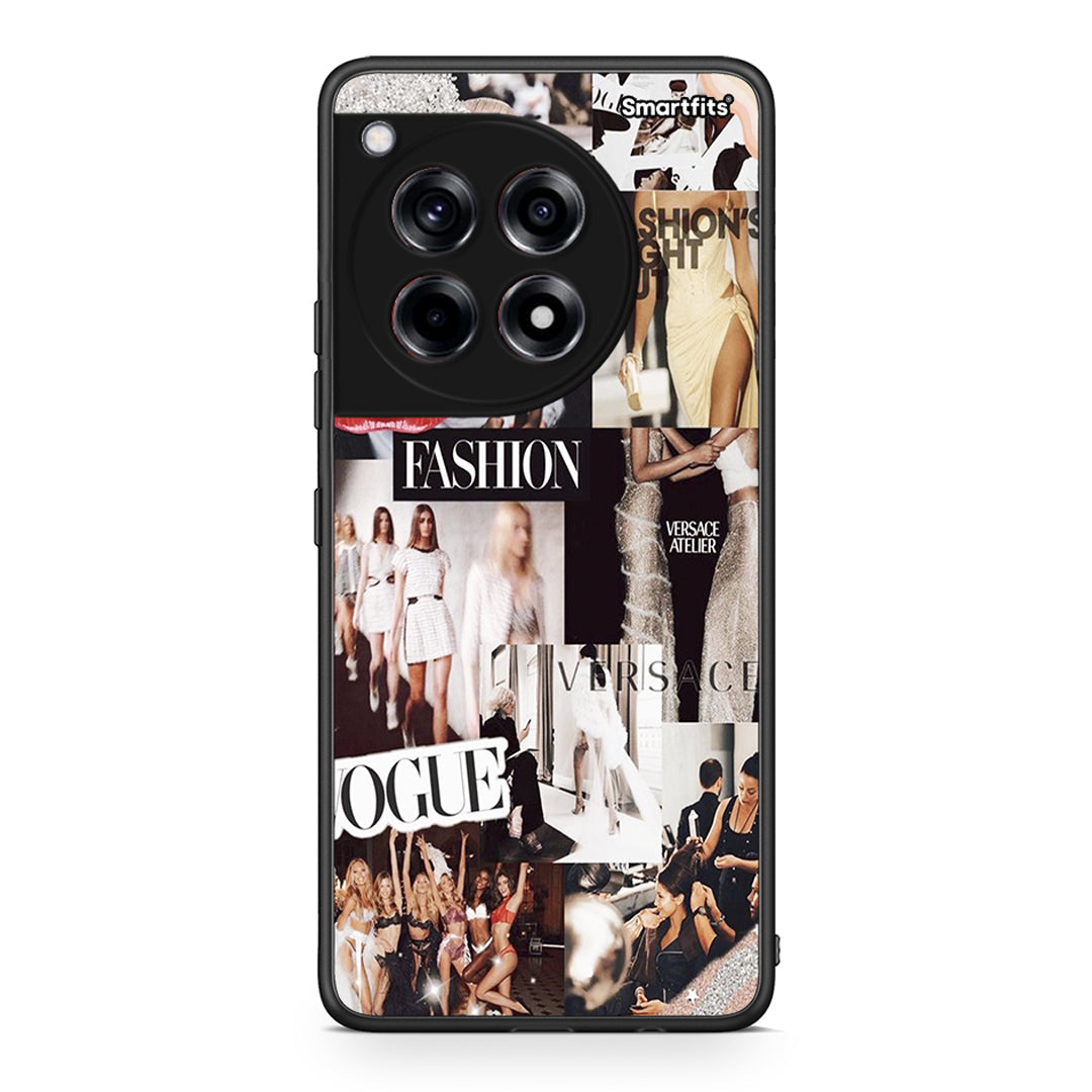 OnePlus 12R 5G Collage Fashion Θήκη Αγίου Βαλεντίνου από τη Smartfits με σχέδιο στο πίσω μέρος και μαύρο περίβλημα | Smartphone case with colorful back and black bezels by Smartfits