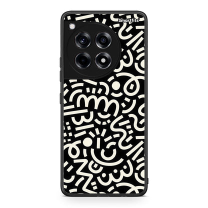 OnePlus 12R 5G Doodle Art Θήκη από τη Smartfits με σχέδιο στο πίσω μέρος και μαύρο περίβλημα | Smartphone case with colorful back and black bezels by Smartfits
