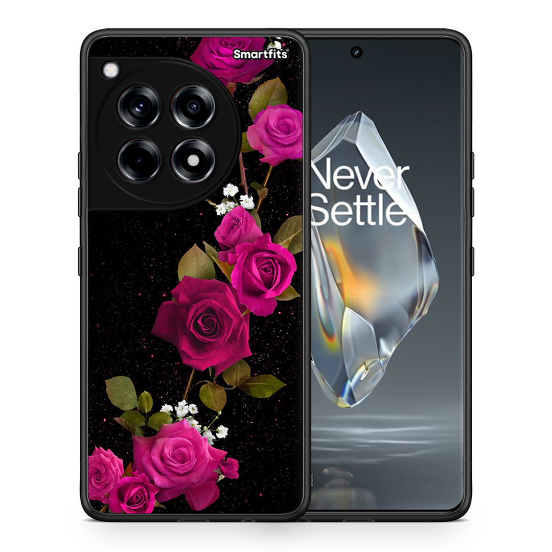 Θήκη OnePlus 12R 5G Red Roses Flower από τη Smartfits με σχέδιο στο πίσω μέρος και μαύρο περίβλημα | OnePlus 12R 5G Red Roses Flower case with colorful back and black bezels