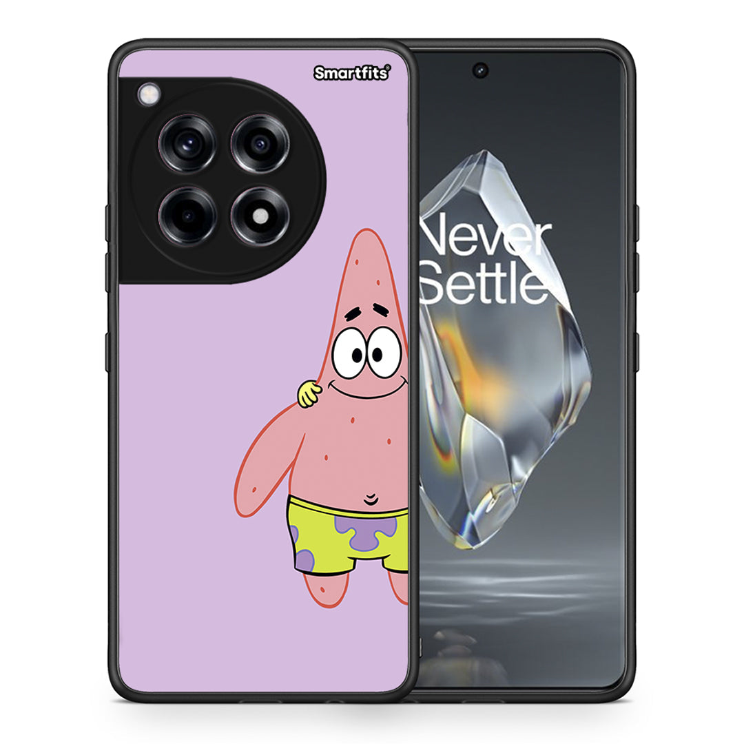 Θήκη OnePlus 12R 5G Friends Patrick από τη Smartfits με σχέδιο στο πίσω μέρος και μαύρο περίβλημα | OnePlus 12R 5G Friends Patrick case with colorful back and black bezels
