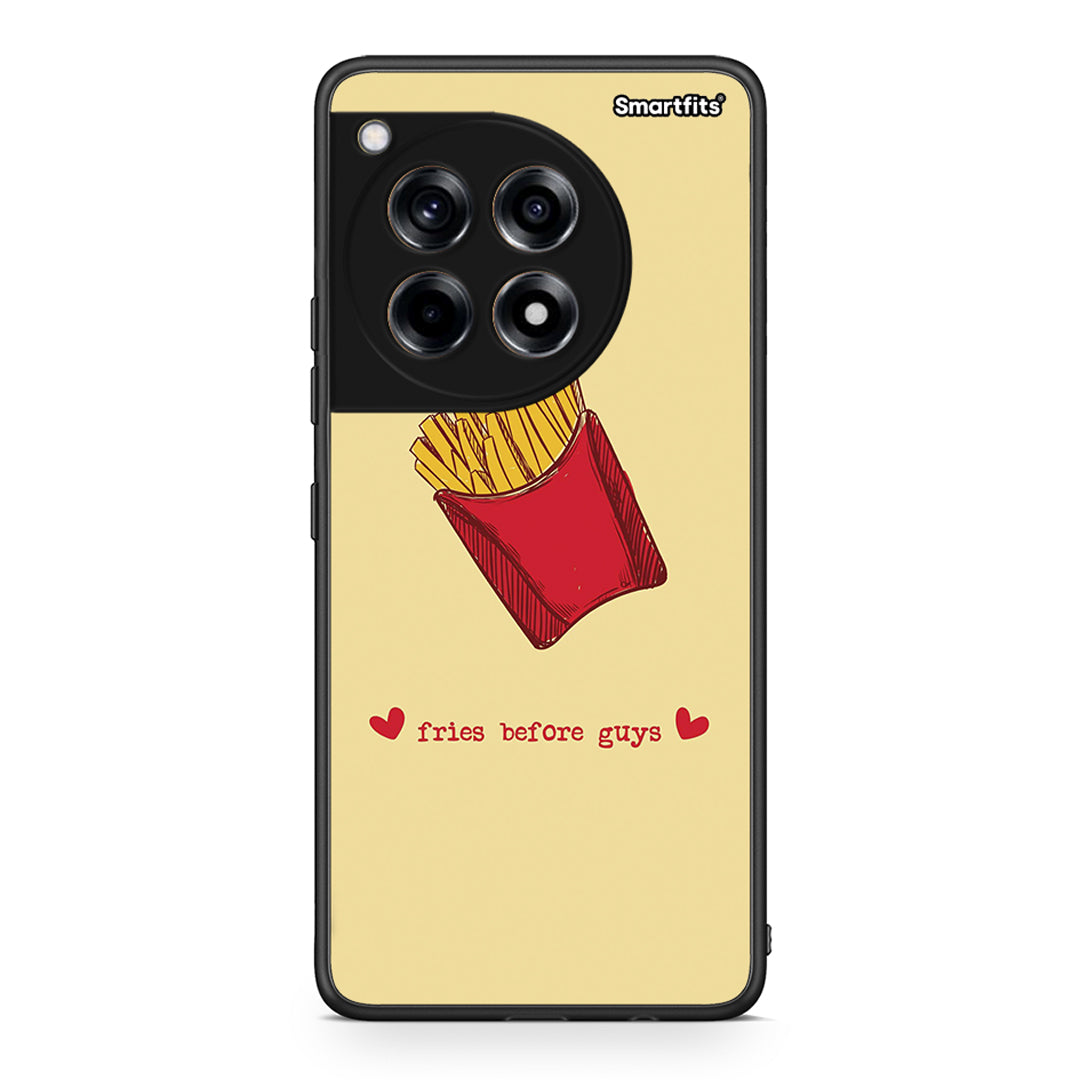 OnePlus 12R 5G Fries Before Guys Θήκη Αγίου Βαλεντίνου από τη Smartfits με σχέδιο στο πίσω μέρος και μαύρο περίβλημα | Smartphone case with colorful back and black bezels by Smartfits